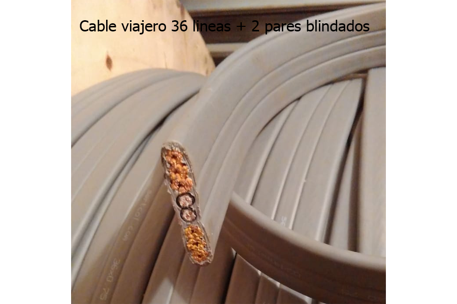 Cable Viajero 36 Lineas + 2 Pares Blindados